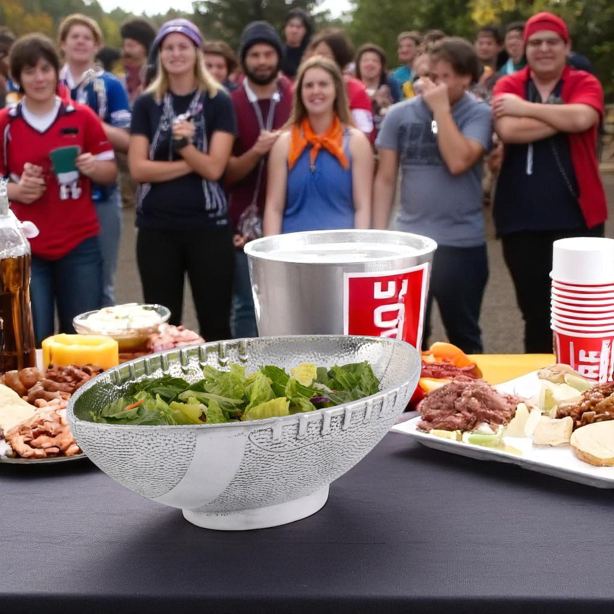Arthur Court Football Football Salad / Server Bowl