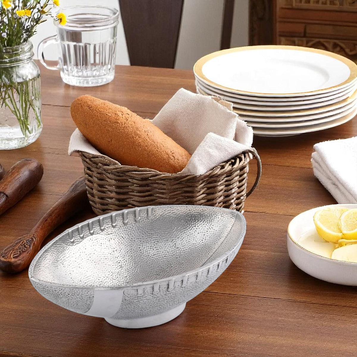 Arthur Court Football Football Salad / Server Bowl