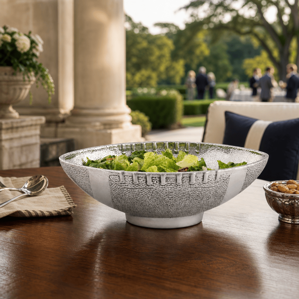 Arthur Court Football Football Salad / Server Bowl