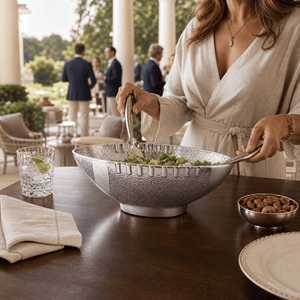 Arthur Court Football Football Salad / Server Bowl