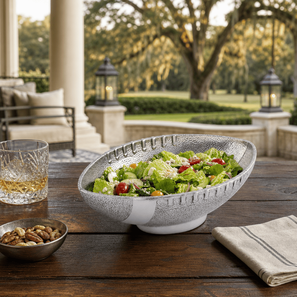 Arthur Court Football Football Salad / Server Bowl