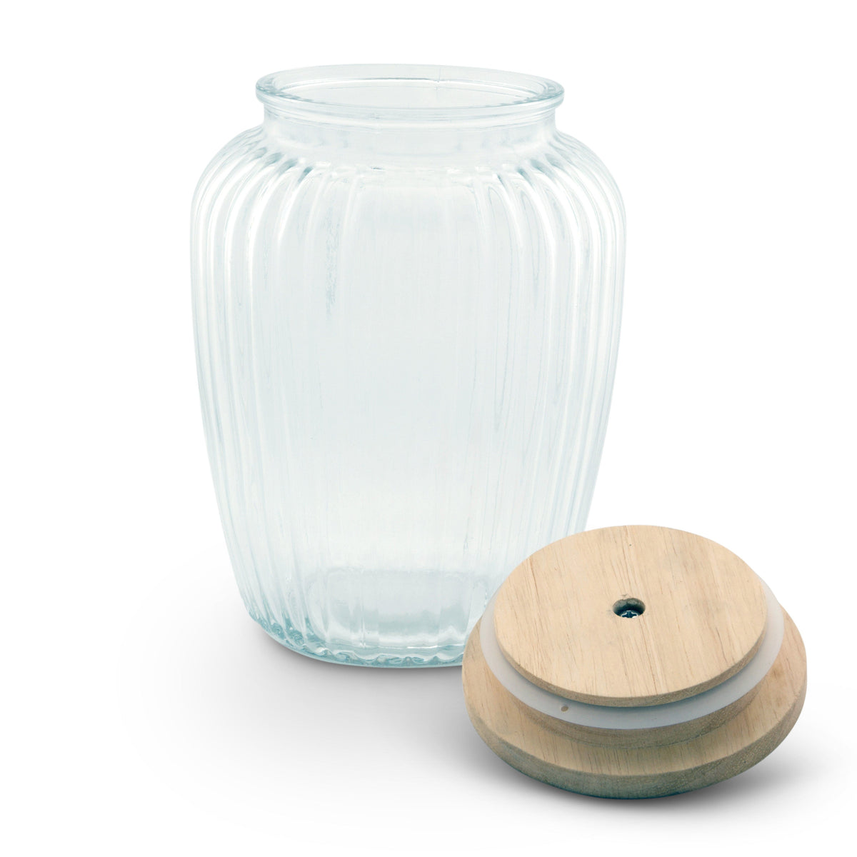 Arthur Court Forest Acorn Oak Knob Glass Canisters