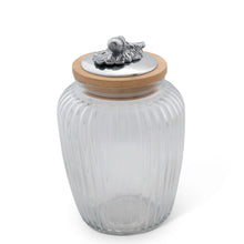 Arthur Court Forest Acorn Oak Knob Glass Canisters