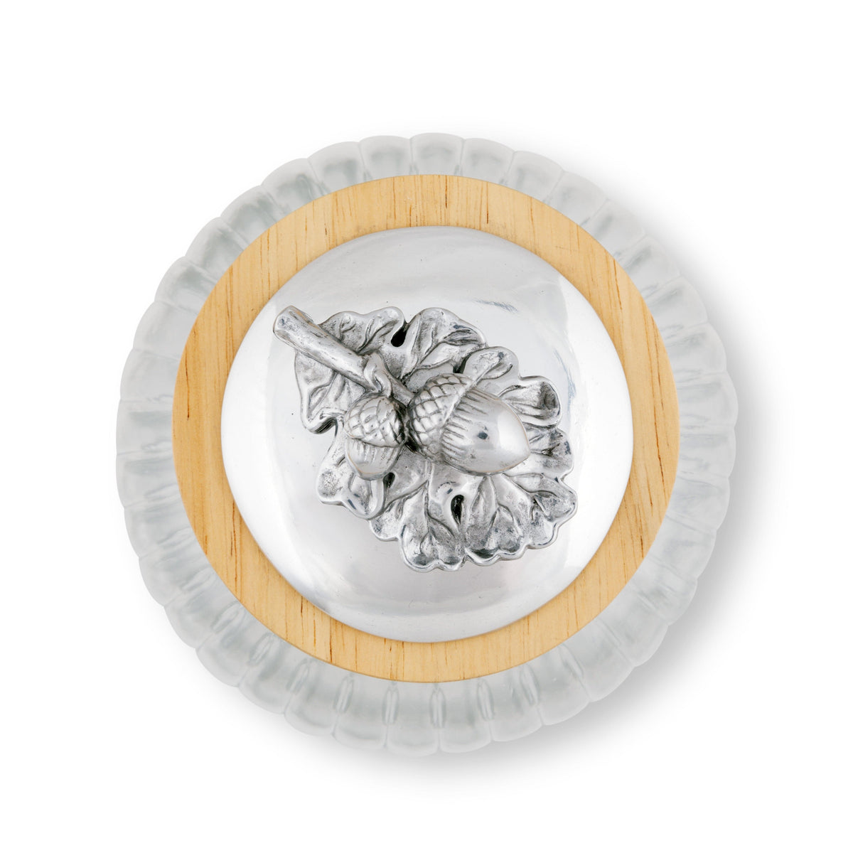 Arthur Court Forest Acorn Oak Knob Glass Canisters