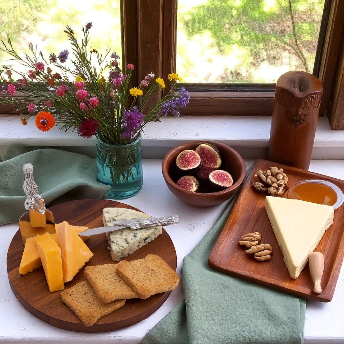 Arthur Court Forest Acorn Oak Leaf Cheese Tool Set