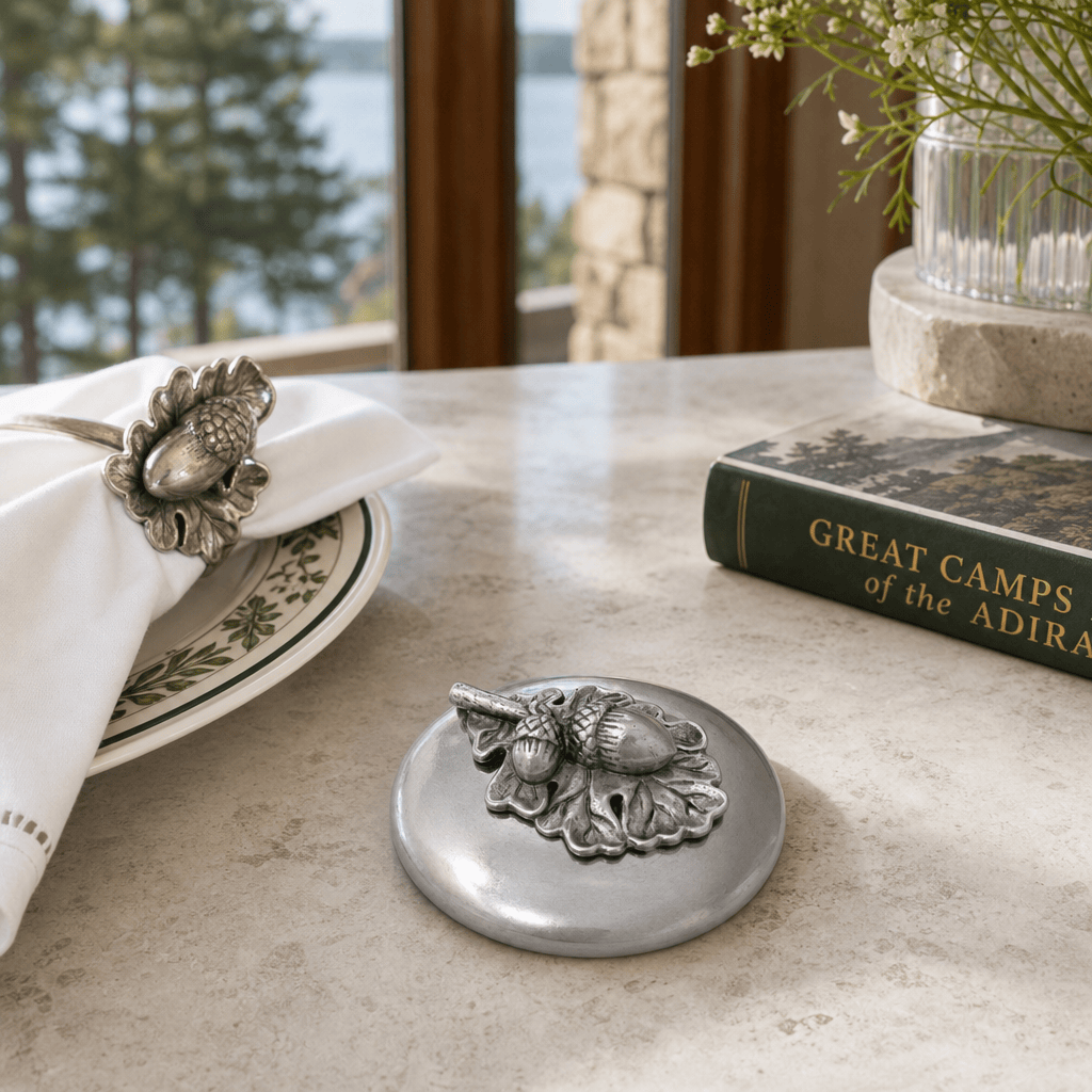 Arthur Court Forest Acorn Oak Leaf Napkin Weight