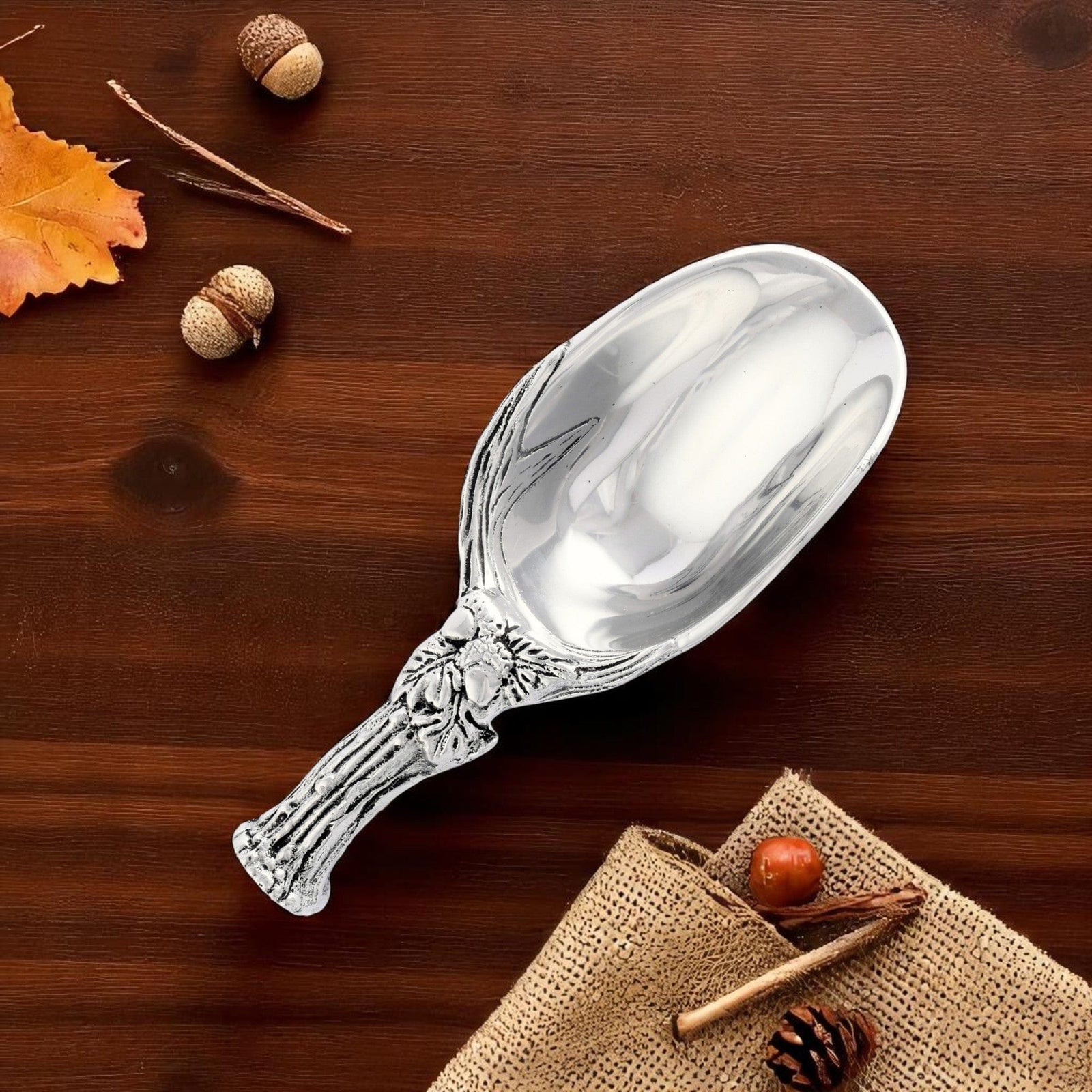 Arthur Court Forest Antler and Oak Leaf Ice Scoop