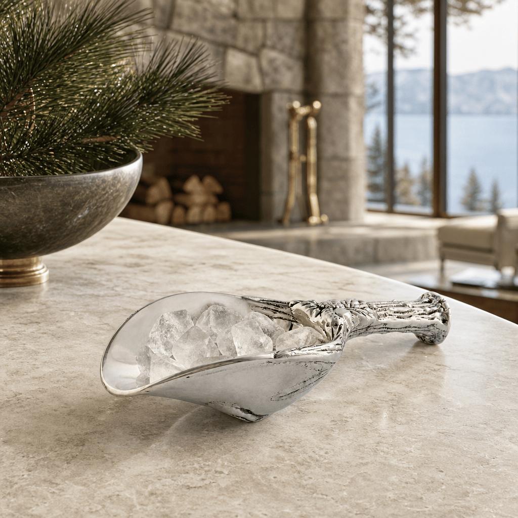 Arthur Court Forest Antler and Oak Leaf Ice Scoop