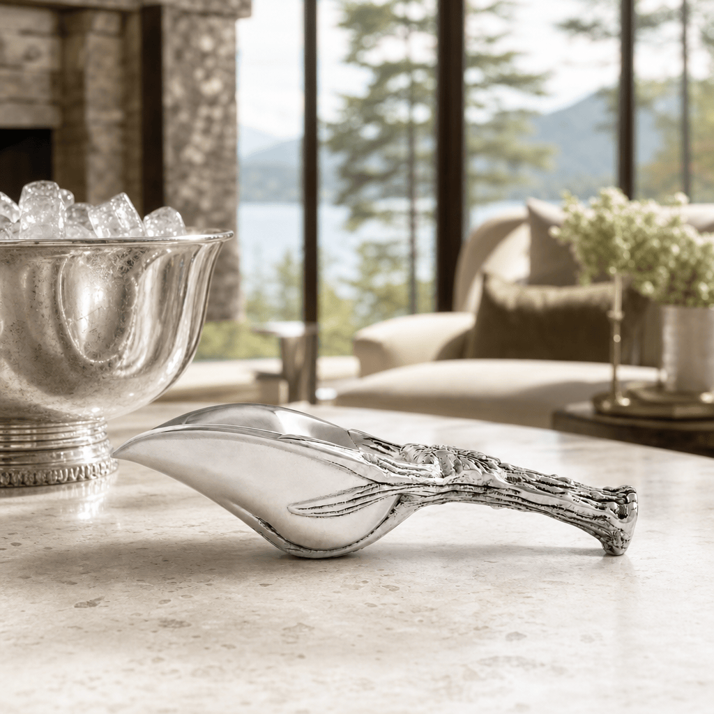 Arthur Court Forest Antler and Oak Leaf Ice Scoop