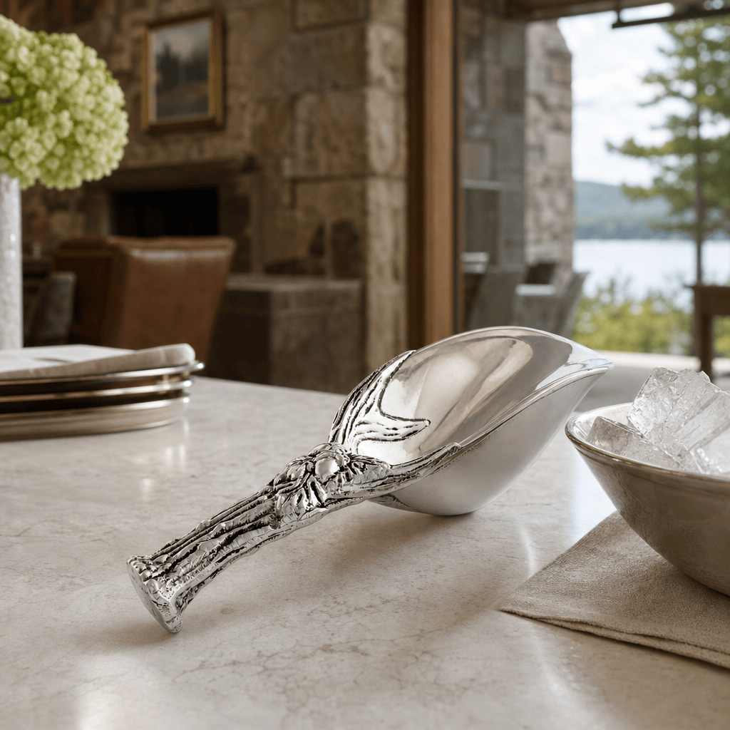 Arthur Court Forest Antler and Oak Leaf Ice Scoop