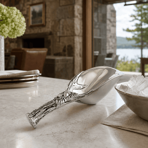 Arthur Court Forest Antler and Oak Leaf Ice Scoop