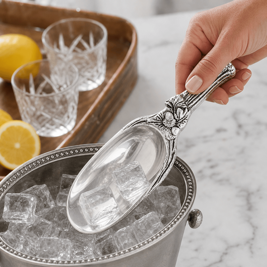 Arthur Court Forest Antler and Oak Leaf Ice Scoop