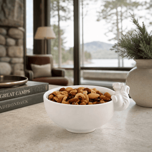 Arthur Court Forest Climbing Squirrel Stoneware Nut Bowl