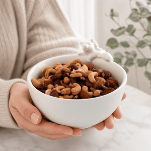 Arthur Court Forest Climbing Squirrel Stoneware Nut Bowl