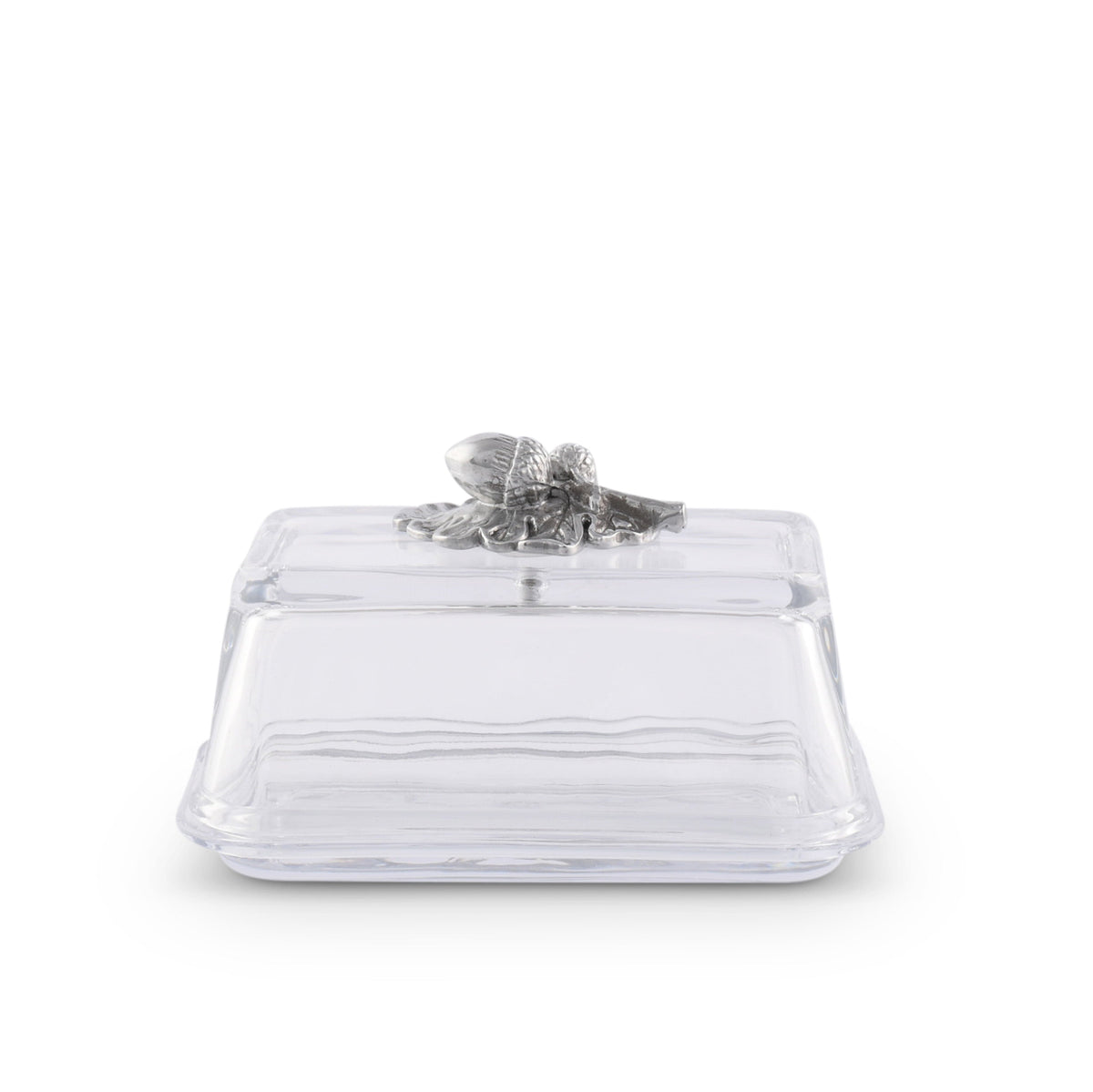 Arthur Court Forest Glass Butter Dish - Acorn