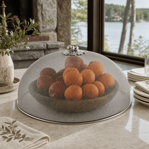 Arthur Court Forest Oak Leaf / Acorn Stainless Mesh Picnic Cover