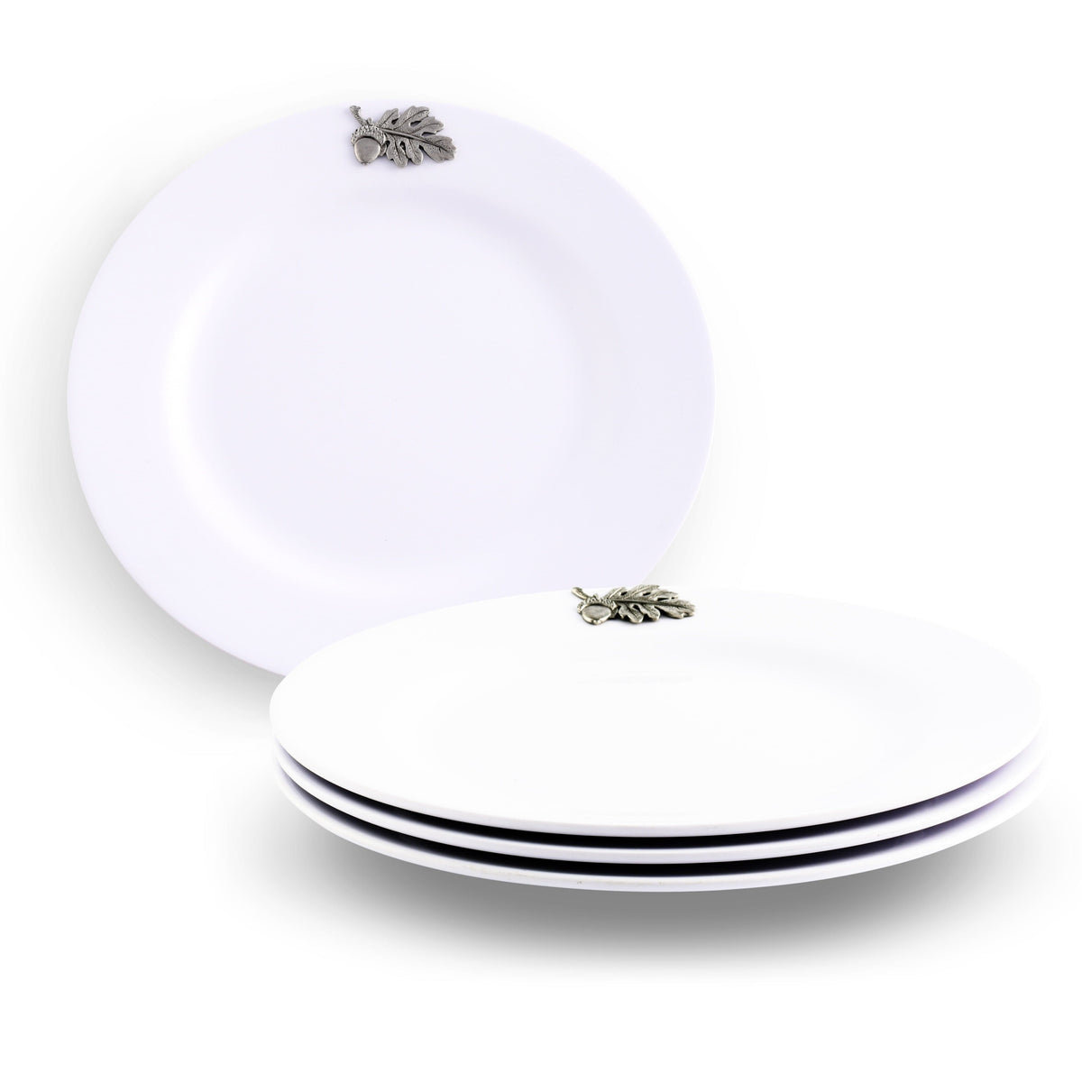Arthur Court Forest Oak Leaf Melamine Lunch Plates - Set of 4