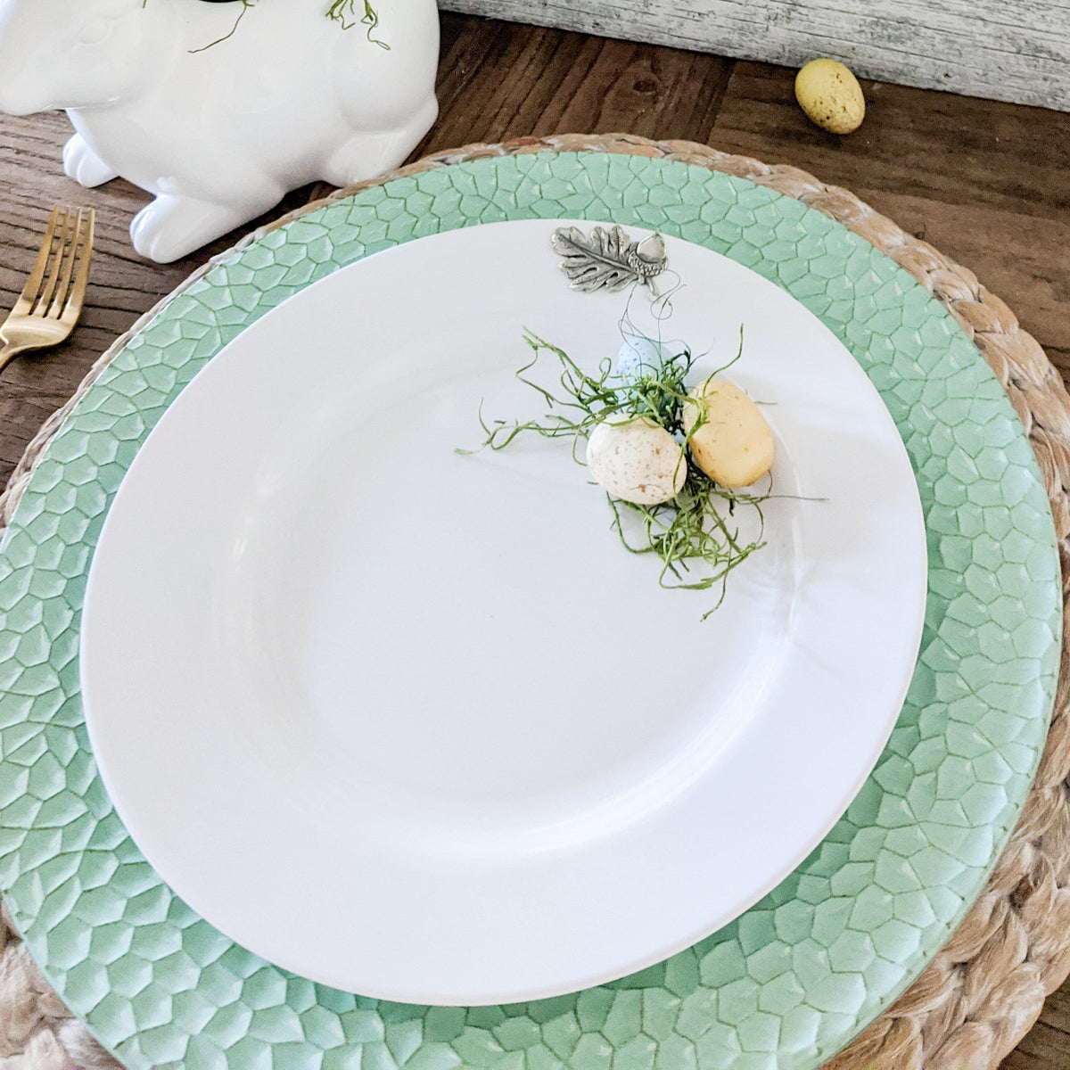 Arthur Court Forest Oak Leaf Melamine Lunch Plates - Set of 4