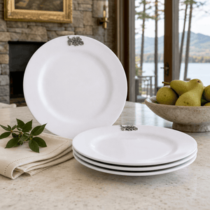 Arthur Court Forest Oak Leaf Melamine Lunch Plates - Set of 4