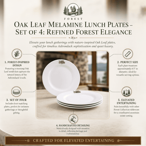 Arthur Court Forest Oak Leaf Melamine Lunch Plates - Set of 4