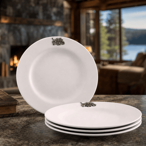 Arthur Court Forest Oak Leaf Melamine Lunch Plates - Set of 4