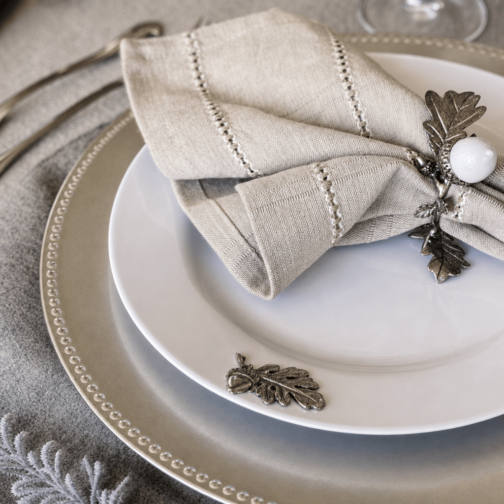 Arthur Court Forest Oak Leaf Melamine Lunch Plates - Set of 4