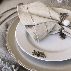 Arthur Court Forest Oak Leaf Melamine Lunch Plates - Set of 4