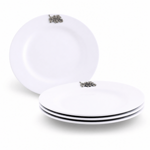 Arthur Court Forest Oak Leaf Melamine Lunch Plates - Set of 4