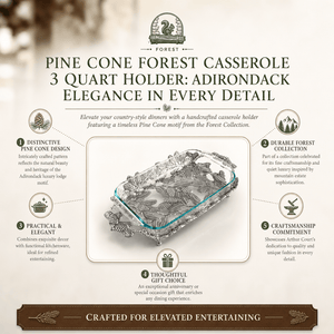 Arthur Court Forest Pine Cone Forest Casserole 3 Quart Holder