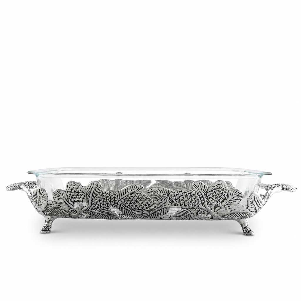 Arthur Court Forest Pine Cone Forest Casserole 3 Quart Holder