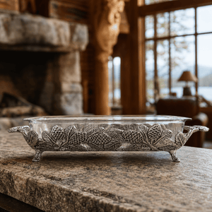 Arthur Court Forest Pine Cone Forest Casserole 3 Quart Holder