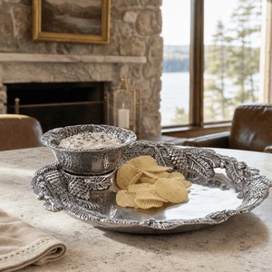 Arthur Court Forest Pine Cone Forest Chip and Dip Tray