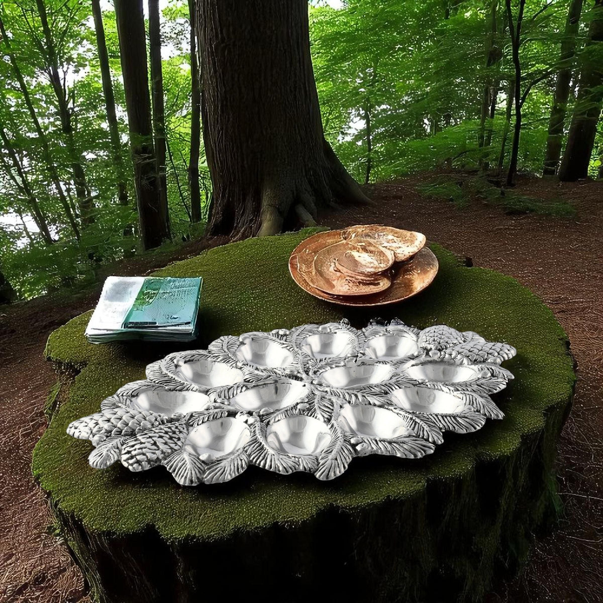 Arthur Court Forest Pine Cone Forest Deviled Egg Server