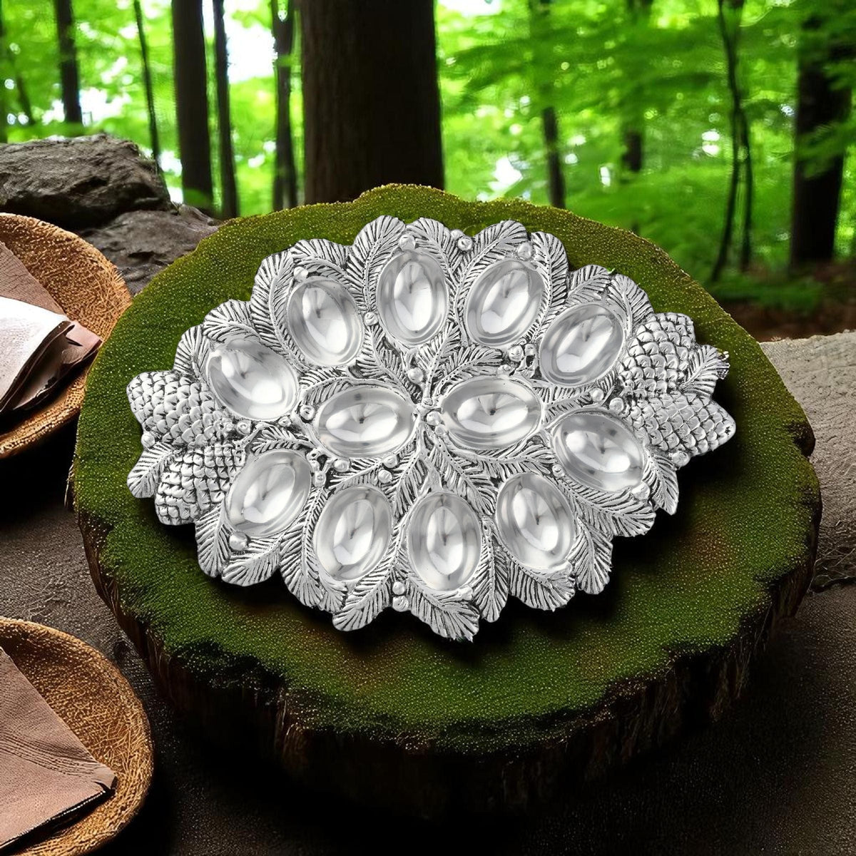 Arthur Court Forest Pine Cone Forest Deviled Egg Server