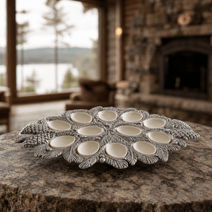 Arthur Court Forest Pine Cone Forest Deviled Egg Server