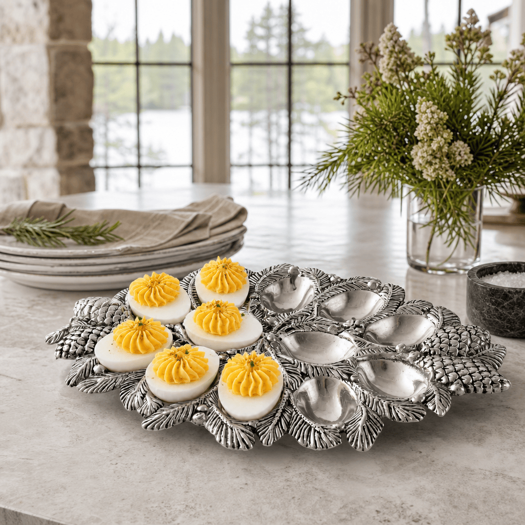 Arthur Court Forest Pine Cone Forest Deviled Egg Server