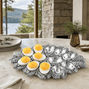 Arthur Court Forest Pine Cone Forest Deviled Egg Server