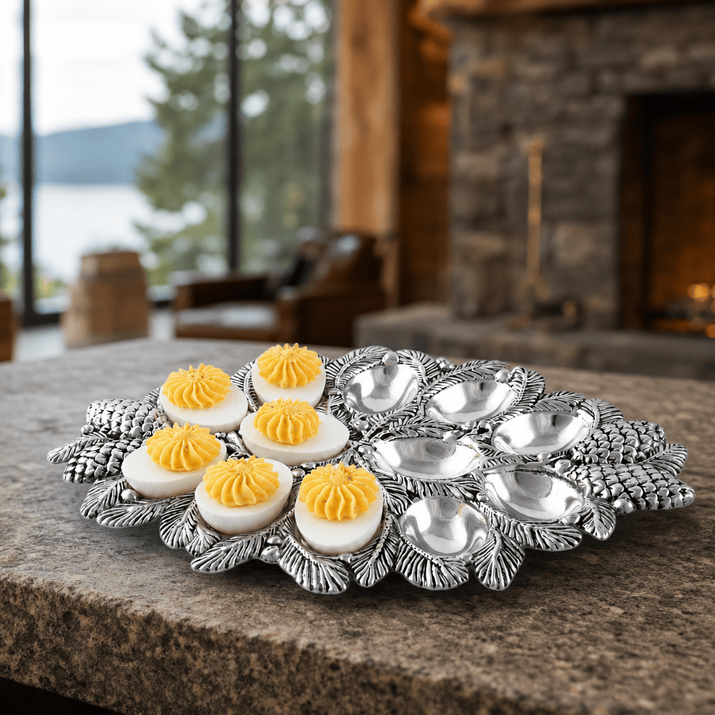 Arthur Court Forest Pine Cone Forest Deviled Egg Server