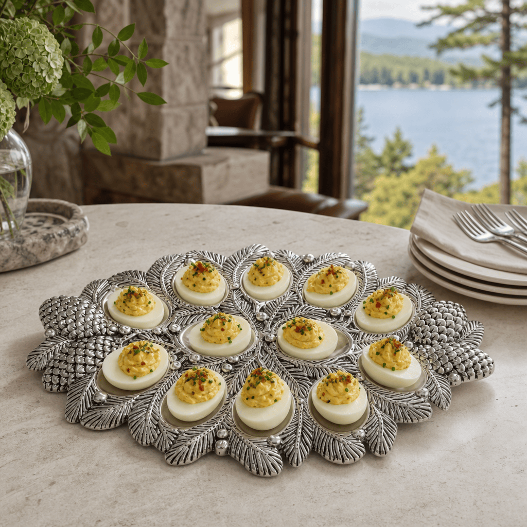 Arthur Court Forest Pine Cone Forest Deviled Egg Server