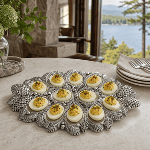 Arthur Court Forest Pine Cone Forest Deviled Egg Server