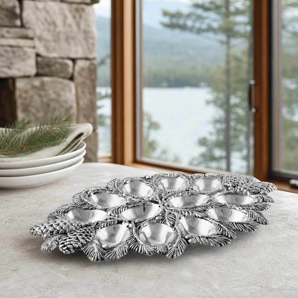 Arthur Court Forest Pine Cone Forest Deviled Egg Server