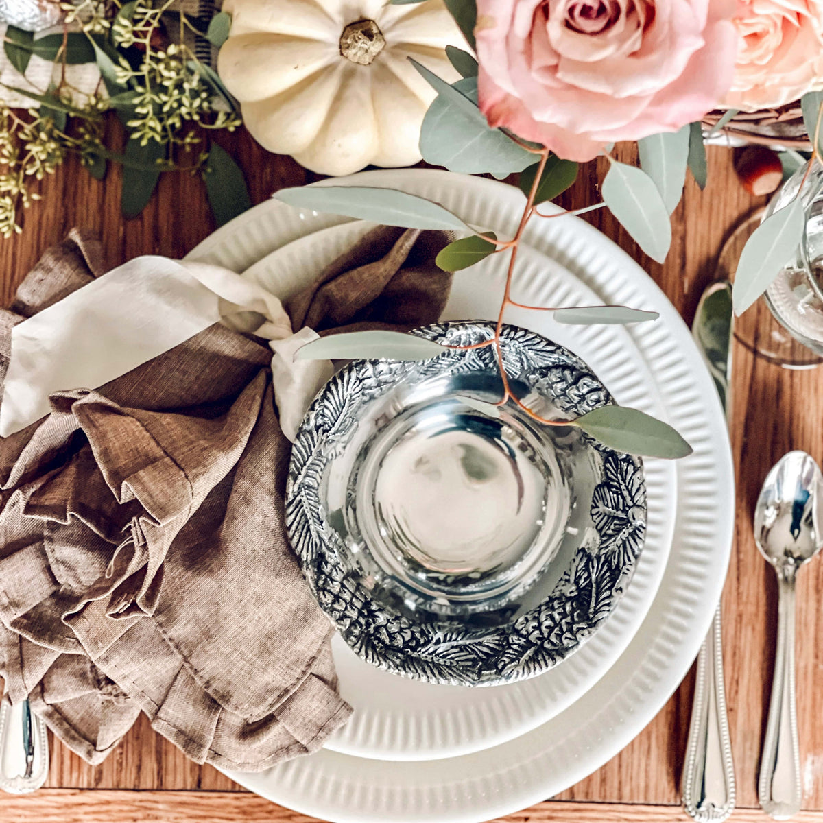 Arthur Court Forest Pine Cone Forest Dip Bowl Set of 4