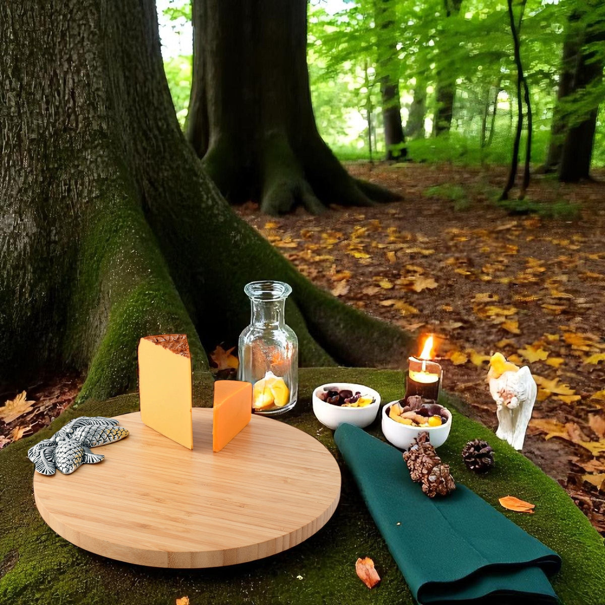 Arthur Court Forest Pine Cone Forest Wood Cheese Board