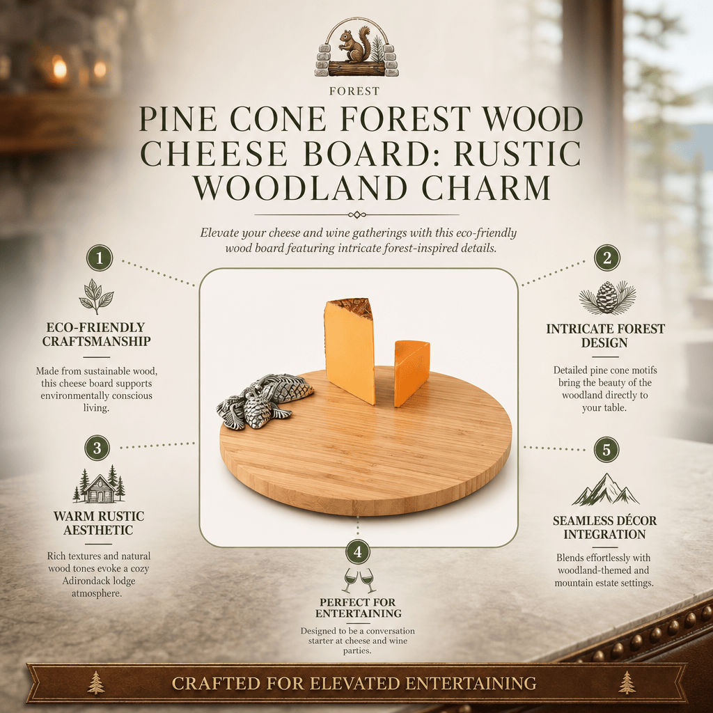 Arthur Court Forest Pine Cone Forest Wood Cheese Board