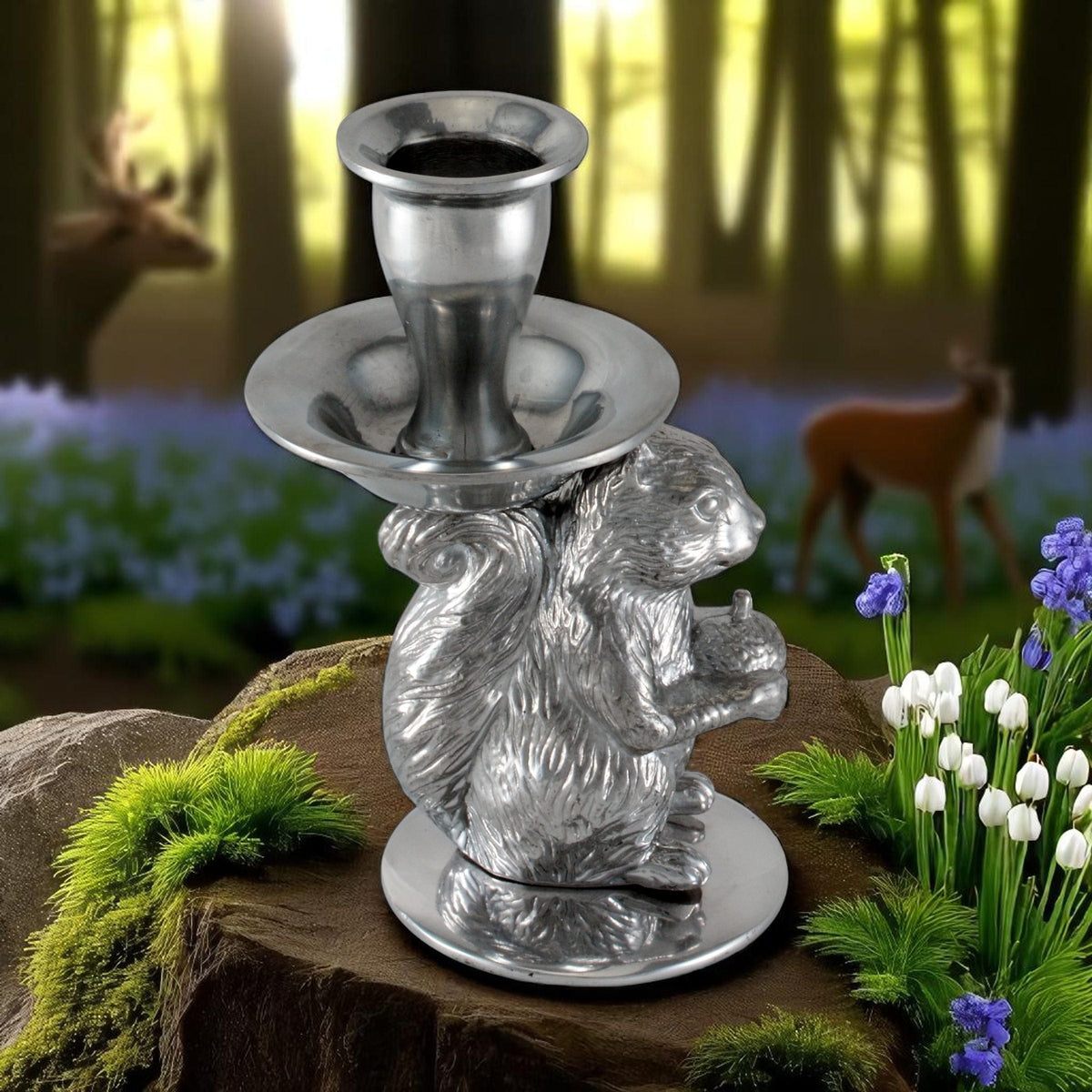 Arthur Court Forest Squirrel candle holders