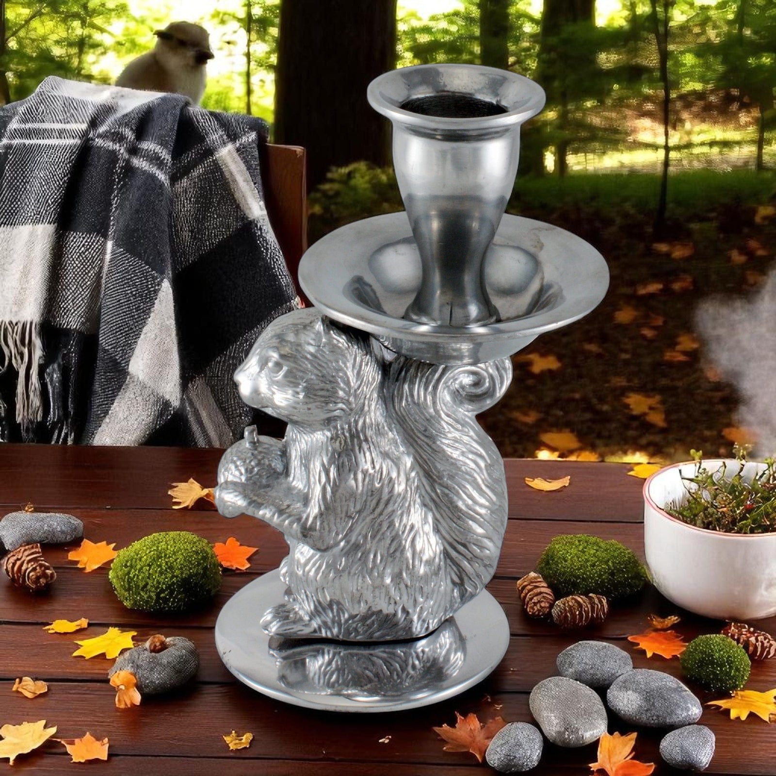 Arthur Court Forest Squirrel candle holders