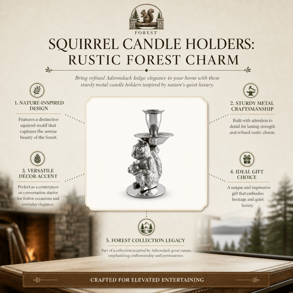 Arthur Court Forest Squirrel candle holders