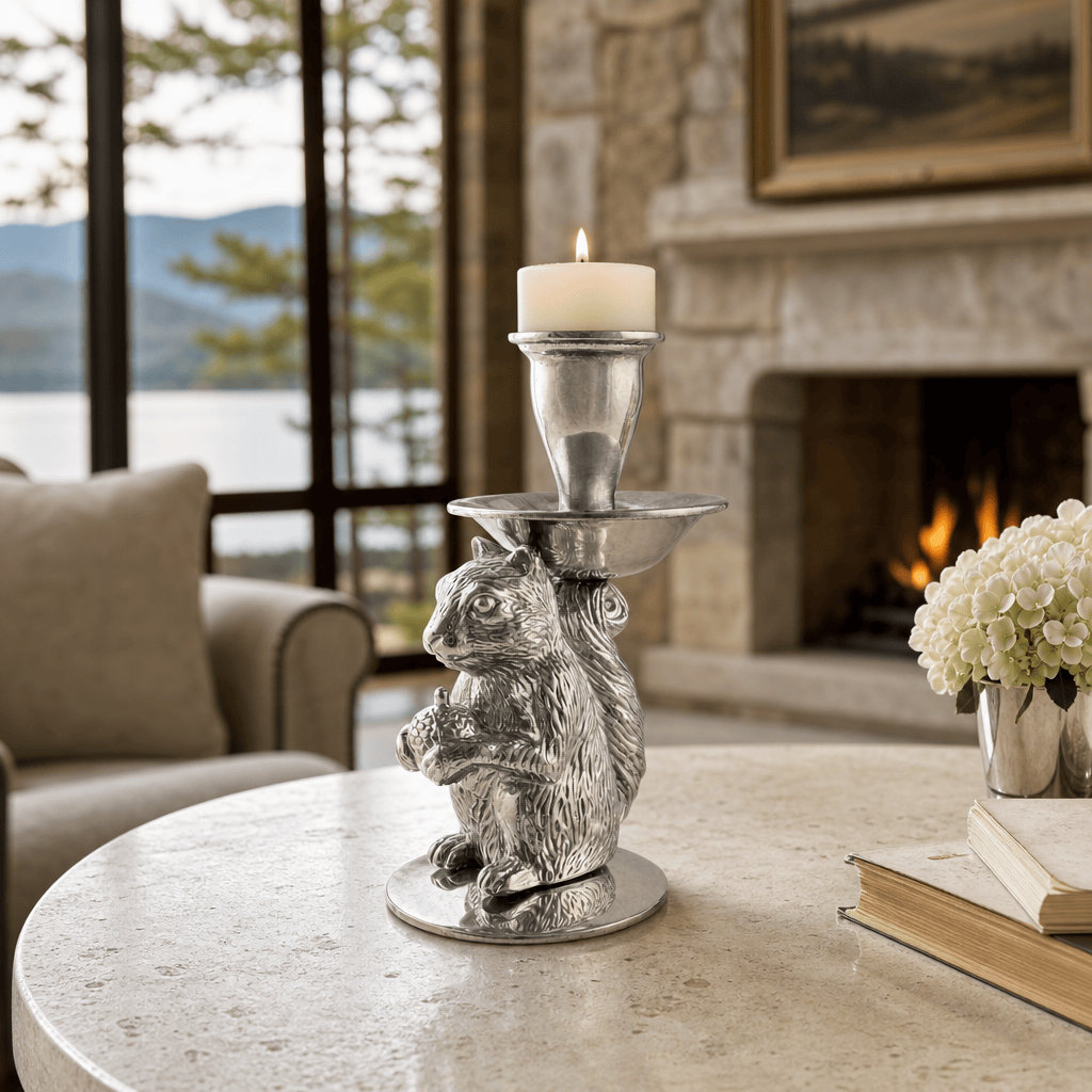 Arthur Court Forest Squirrel candle holders