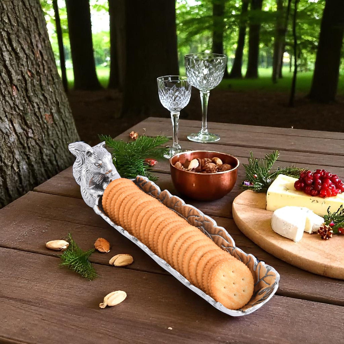Arthur Court Forest Squirrel Cracker Tray
