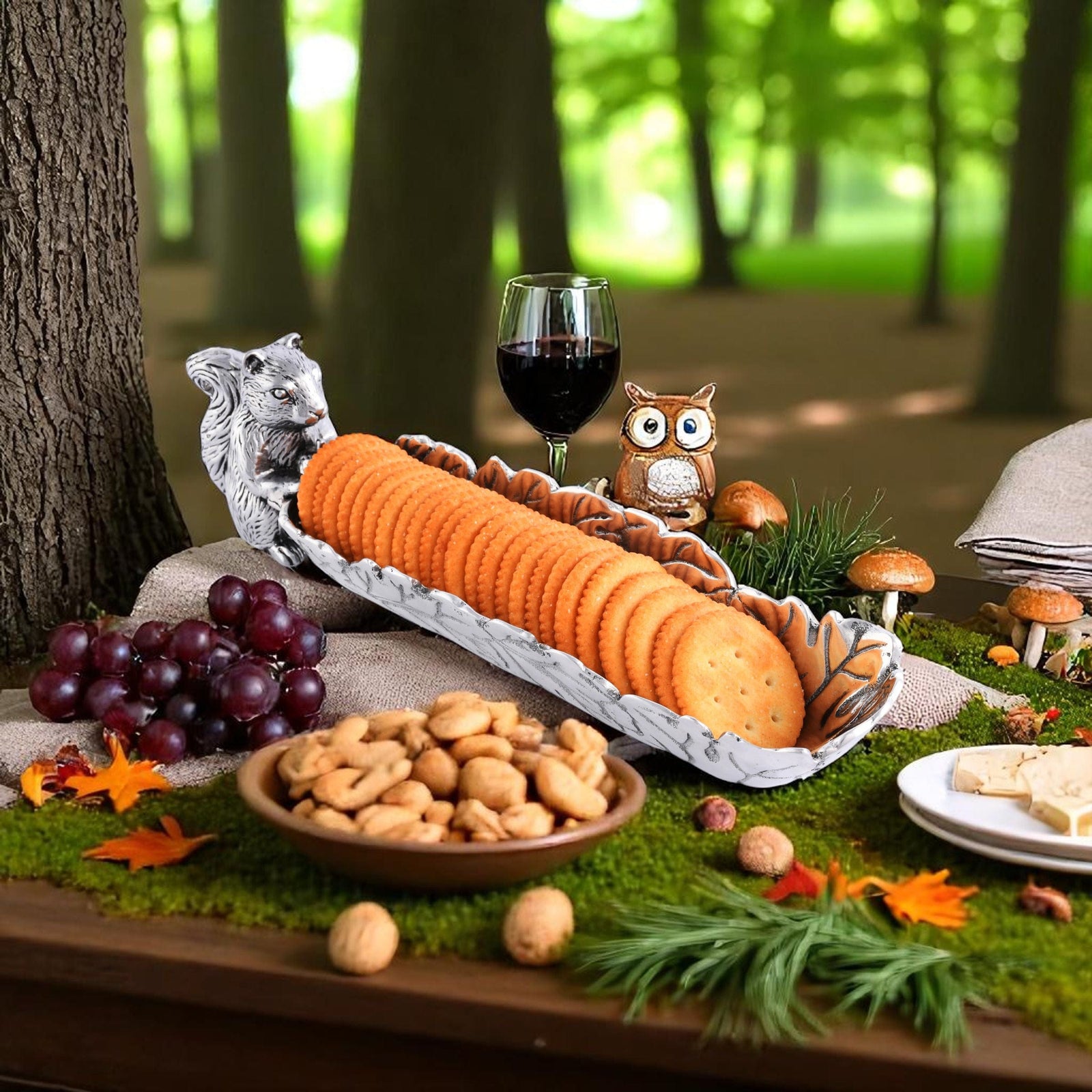 Arthur Court Forest Squirrel Cracker Tray